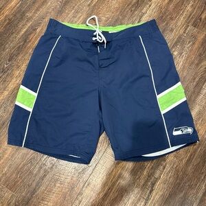 Seattle Seahawks Navy Blue Swim Shorts
